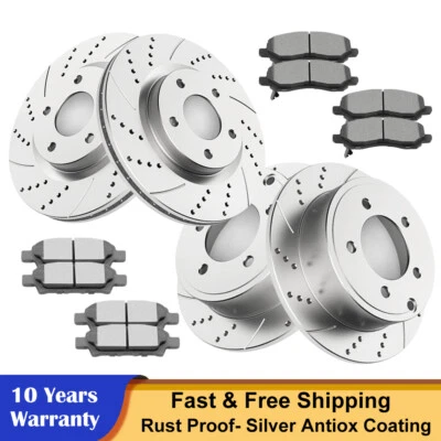 Kit de pastillas de freno rotores delanteros traseros calibre Dodge Avenger para Jeep Compass Patriot Dodge Avenger Foto 1 de 4