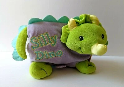 Dinosaur 3 in 1 Baby Toy Soft Book Plush Rattle by Soft Play "Silly Dino" - Image 1 of 4