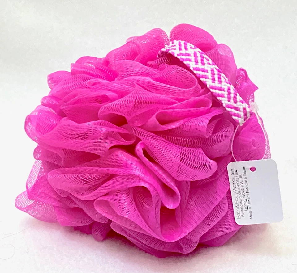 1 Bath & Body Works ЯРКО-РОЗОВЫЙ шевронный ремень губка для ванны люфа подарок - Изображение 1 из 1