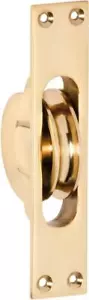 polished brass sash window single axle ball bearing window pulley TH 1680 - Picture 1 of 1