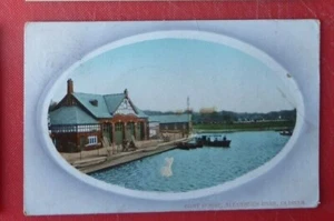 Postal Boat House Alexander Park Oldham 1910 cancelar - Imagen 1 de 2