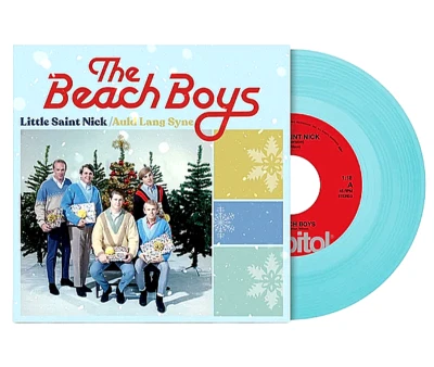 The Beach Boys "Little Saint Nick" Ice Blue 7" Single Vinyl Picture Sleeve NEW Foto 1 de 3