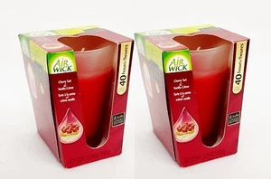 2 Air Wick CHERRY TART & VANILLA CREME Scented 1 - Wick Candle 5.29 oz - Picture 1 of 1