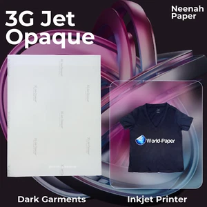 Neenah 3G Jet Opaque Heat Transfer Paper for Dark Colors 8.5x11 (50 sheets) #1 - Picture 1 of 9