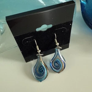 Multicolor Art Glass earrings - Picture 1 of 6