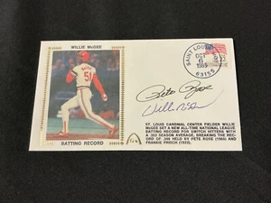 Willie McGee and Pete Rose 1985 Gateway Cache First Day Cover PSA COA - Picture 1 of 3