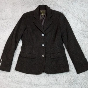 Chaqueta para mujer Eddie Bauer gris S lana pelo de conejo abrigo bolsillos sintéticos blazer - Imagen 1 de 12