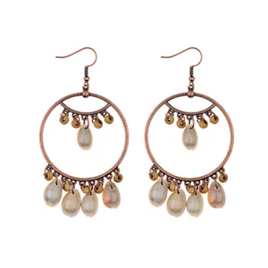 Seaside holiday temperament natural shell creative rice beads earrings jewelry - Picture 1 of 8