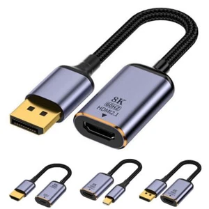 60Hz Converter DP/Mini DP To HDMI Video Adapter HDMI-V2.1 Male to USB-C Female - Picture 1 of 8