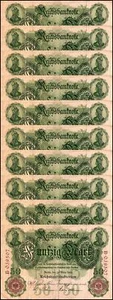 Germany 50 Mark, 1906, P-26, Used X 10 PCS - Picture 1 of 2