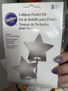 SILVER STAR Lollipop Pocket Kits~8 Ct.~ Wilton 45-0958 NEW/SEALED~MSRP $12.99 - Picture 1 of 2