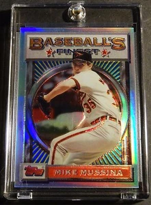 1993 93 MIKE MUSSINA TOPPS FINEST REFRACTOR #157  SHARP ORIOLES (413) - Picture 1 of 3