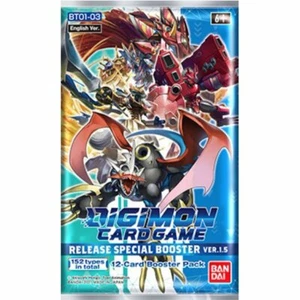 Digimon Card Game : Ver 1.5 Booster Pack - NEW SEALED (Buy 10 Get 1 Free) - Picture 1 of 1