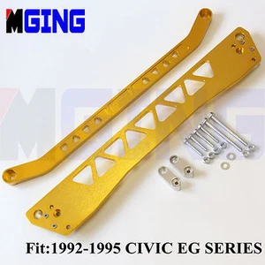 BWR Rear Lower Subframe Brace Tie Bar For 92-95 93 Honda Civic Del Sol EG Golden - Picture 1 of 4