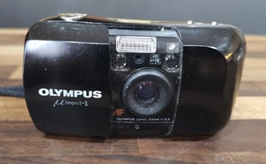 Olympus Mju 1 35mm Film Camera Black Vintage Point & Shoot,Tested & Working - Picture 1 of 11