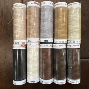 Lote K - Hilo para Acolchar Mettler 10 Carretes - 100% Algodón, 164 Yardas cada uno De Colección - Imagen 1 de 1