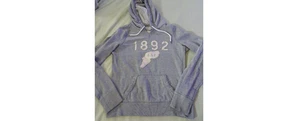 Abercrombie fitch womens large 1892 grey distressed sewn on letters hoodie. - Picture 1 of 6