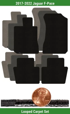 Juego de alfombrillas clásicas personalizadas para Jaguar F-Pace 2017-2022 (4 piezas) #TBZ Foto 1 de 4