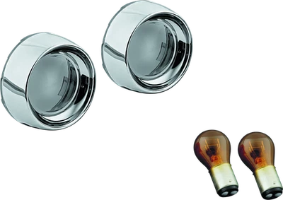 Biseles de plato profundo Kuryakyn con lentes de humo rojos se adapta a la luz Foto 1 de 3