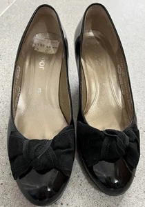 Gabor Black Amy Patent Leather Ballet Pumps For Ladies Uk 3 - Picture 1 of 10