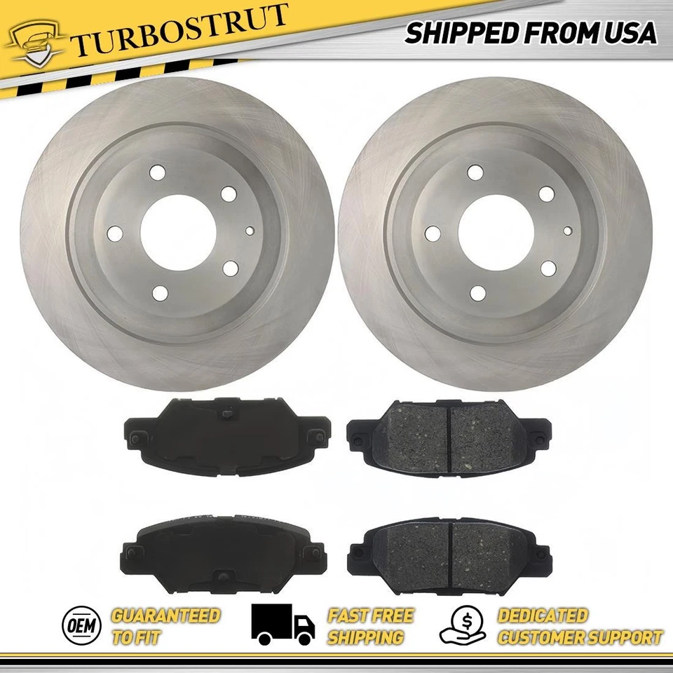 Kit de pastilhas de freio rotores de freio traseiros OE para 2016-2019 Mazda CX-5 2.0L - Imagem 1 de 1