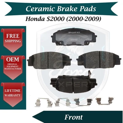 Kit de pastillas de freno delanteras de cerámica premium OE para Honda S2000 2000-2009 9 años de garantía Foto 1 de 4