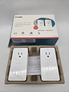D-Link Powerline DHP-701AV AV2 2000 Gigabit Network Extender Kit - Picture 1 of 5