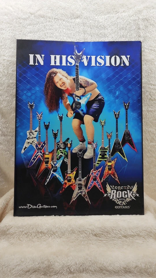 Pantera Dimebag Darrell Dean Guitars " IN HIS VISION" Promo Poster - Image 1 of 1