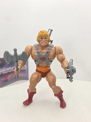 Boneco de ação vintage Motu He-Man Masters Of The Universe completo México 1981 - Imagem 1 de 4