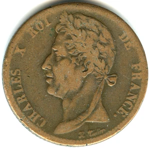5 centimes Charles X 1828 A n°6023 - Foto 1 di 2
