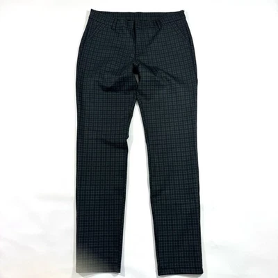 Kut From The Kloth Ponte Skinny Plaid Pants Size 14 Black Green - Image 1 of 4