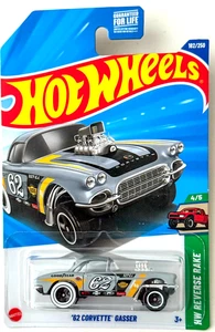 Hot Wheels 2025 HW Reverse 4/5 Gray ‘62 C2 Corvette Gasser #182 - Picture 1 of 2