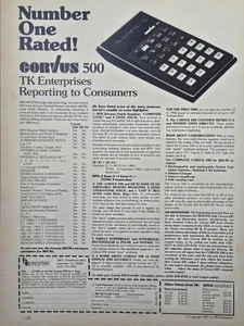 TK Enterprises Corvus 500 Lawndale CA Mostek Technology vs HP-45 Print Ad 1976 - Bild 1 von 4
