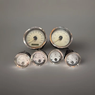 08 Harley Street Glide Touring Tacho Speedo Fuel Volt Oil Air Gauges 23K 1389 - Image 1 of 4