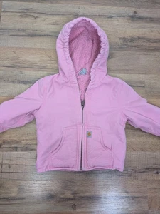 Chaqueta de Lona Carhartt Sherpa Pato Niños Niñas 18 Meses Con Capucha Aislada Invierno - Imagen 1 de 10