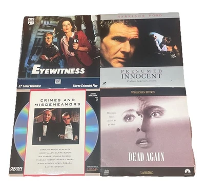 Lot Of 4 Laserdisc Movies, Eyewitness, Dead Again, &More (Untested) Good Quality - Image 1 of 2