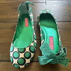 A pois vintage nuovi betsey johnson verdi mezzaluna - San Patrizio 5,5 - Foto 1 di 10