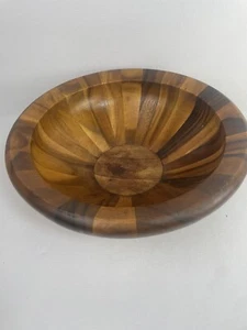 Nambe Wood Salad Bowl- Brown - Picture 1 of 8