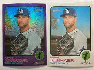 2022 Topps Heritage Purple #619 Tampa Bay Rays Kevin Kiermaier - Picture 1 of 2
