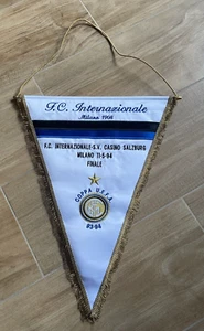 INTER FC GAGLIARDETTO RICAMATO CELEBRATIVO FINALE COPPA UEFA 11 MAGGIO 1994 - Foto 1 di 2