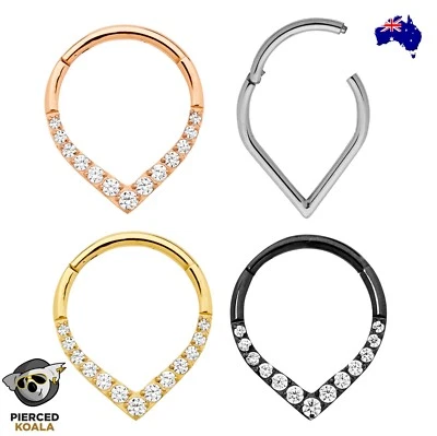 Pendientes para dormir anillo nariz tabique tragus segmento bisagras lágrima titanio 2 piezas Foto 1 de 4