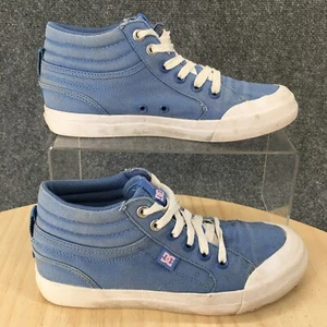 DC Shoes Youth 3.5 Evan Hi TX Sneakers Lace Up ADGS300055 Blue Canvas High Top - Picture 1 of 11
