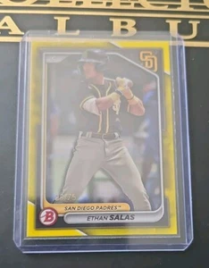 2024 Bowman - Chrome Prospects Yellow Refractor #BP-102 Ethan Salas /75 (RC) - Bild 1 von 2