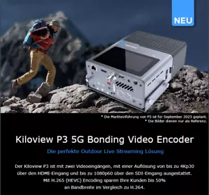 Kiloview P3 (5G Video Enc.)Premium-Encoder für Outdoor-Live-Streaming, jetzt da! - Picture 1 of 12