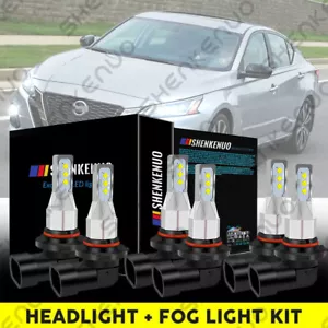para For 2007-2018 Nissan Altima Combo LED faro alto bajo +kit de luz antiniebla - Picture 1 of 9