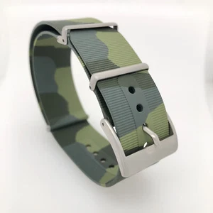 Correa de reloj de caucho Bonetto Cinturini 328 en 20 mm, camuflaje verde A - Imagen 1 de 3
