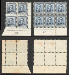 NEW ZEALAND 1941 KGVI 3d BLUE PLATE 45, 138 'BARGAIN' BLOCKS (HM) CP M7c; CV$30 - Picture 1 of 1