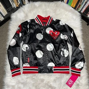 MEMBERS ONLY X KEITH HARING WOMENS JACKET BLACK POLKA DOT - Picture 1 of 5