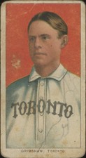 1909 T206 MOOSE GRIMSHAW NNO FAIR PIEDMONT 350 BASEBALL TORONTO MAPLE LEAFS