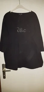 3/4 Arm Shirt Pullover Schwarz mit Glitzer Gr. XXL Neuwertig - Bild 1 von 2
